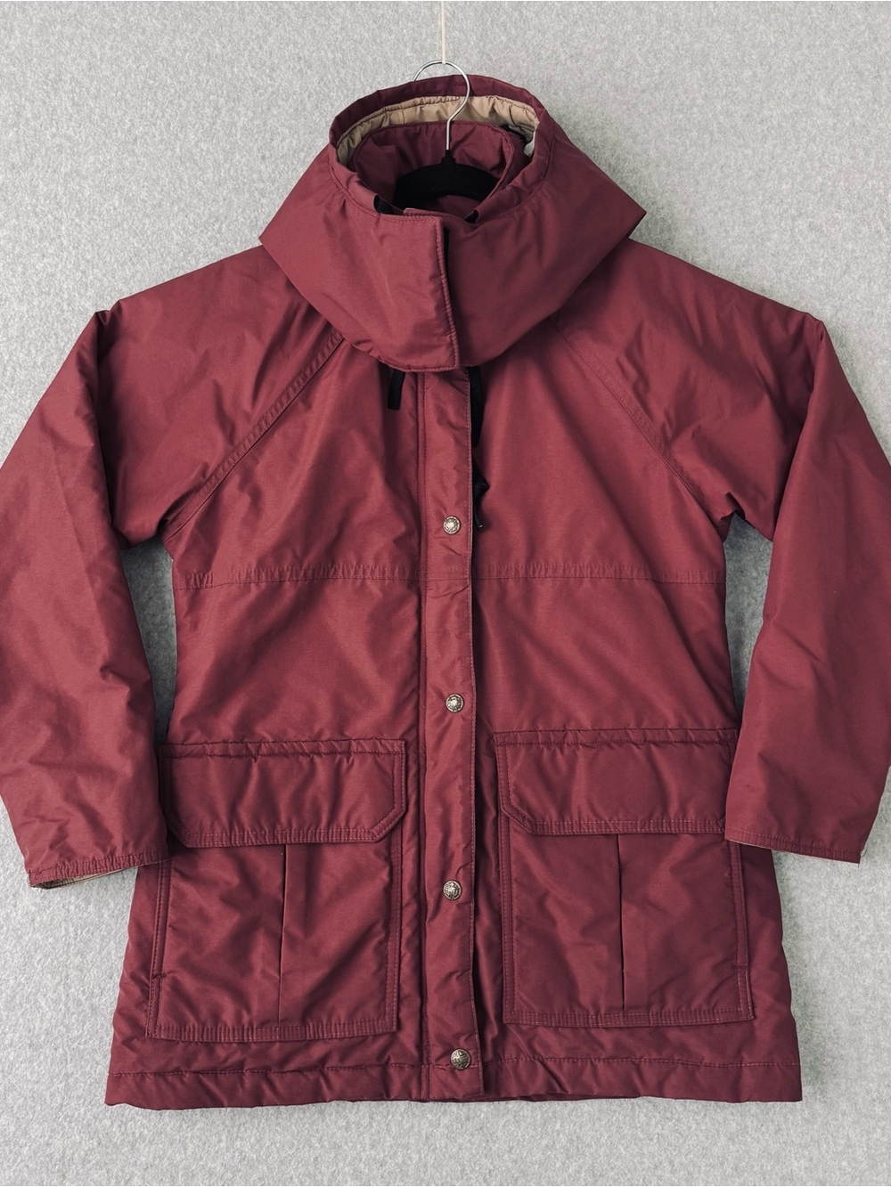 Vintage REI Coop Jacket Womens Size 8 Red Field Barn Detachable Hood USA Made